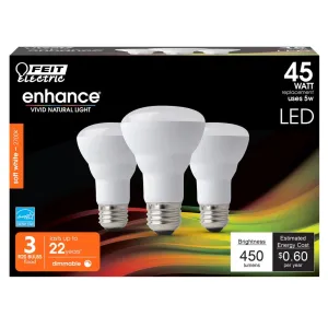 3-Pack 45W R20 Enhance Reflector LED Light Bulbs R20DM/9