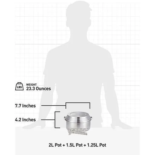 3 Pot Camping Set