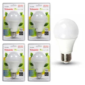 4 Pc LED Light Bulb Daylight 12 Watt Energy 960 Lumens 100 W Output Replacement