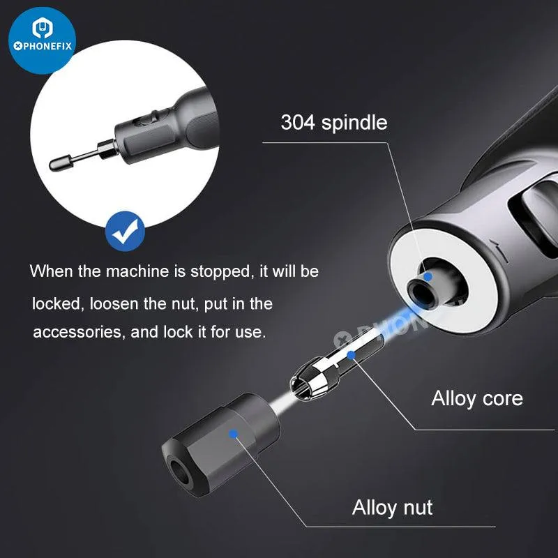 52 In 1 Mini Cordless Rotary Toolkit Grinder USB Punch Engraving Pen
