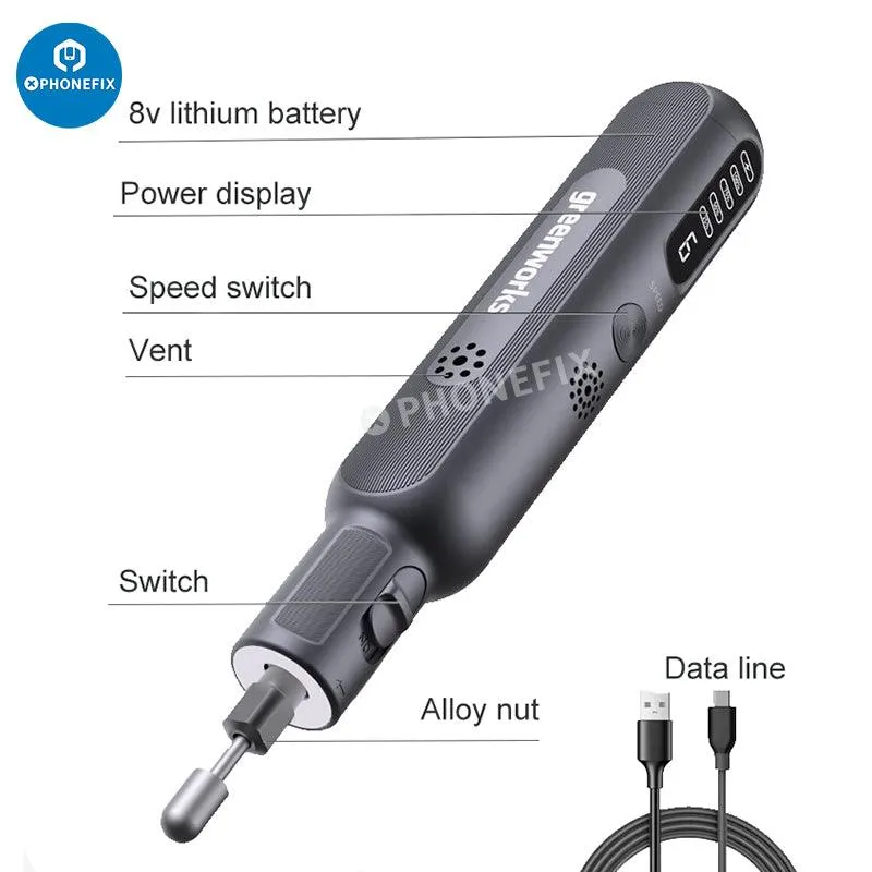52 In 1 Mini Cordless Rotary Toolkit Grinder USB Punch Engraving Pen
