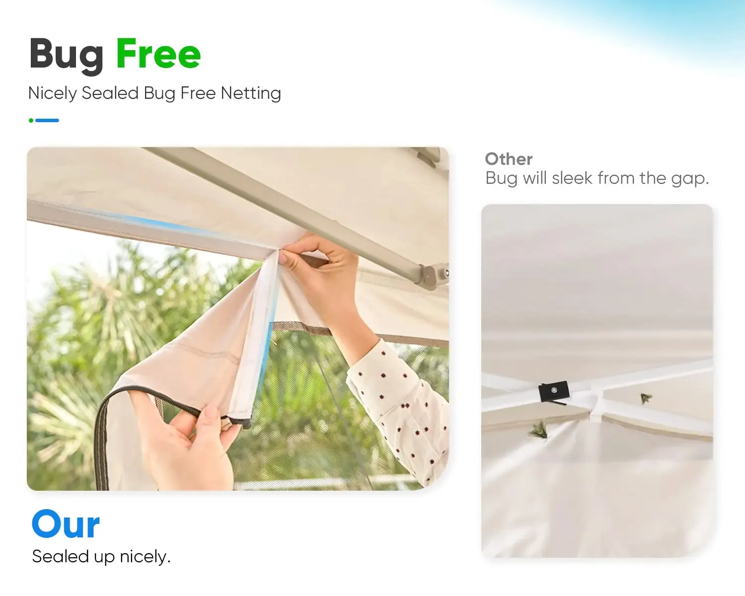 6.6' x 6.6'  Small Pop Up Canopy with Netting
