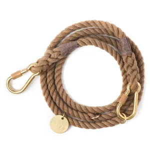Adjustable Rope Lead in Natural Rope