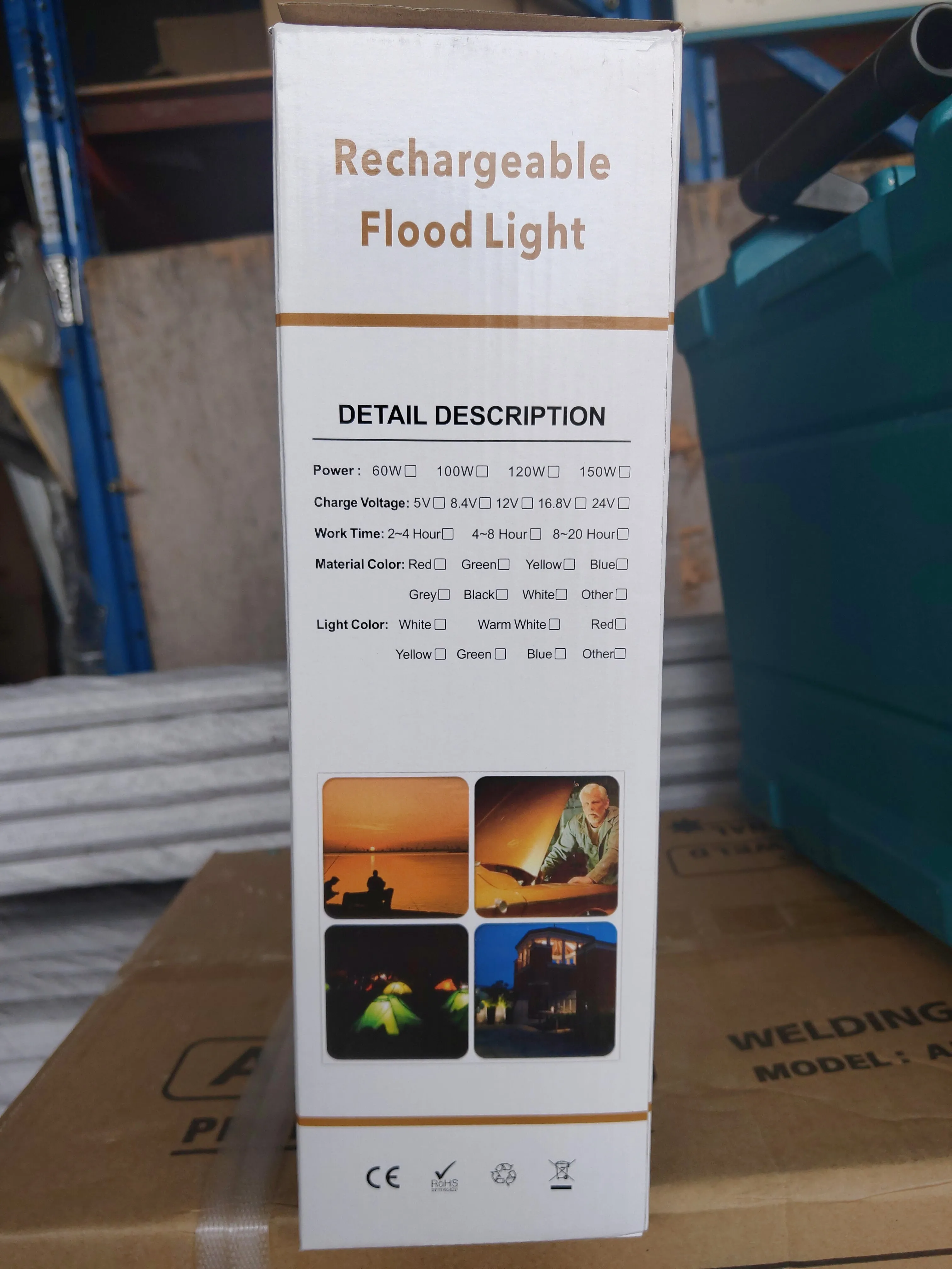 AIKO 200W LED Rechargeable Sport Lamp Flood Light | Model: LED-GYRLF200A2