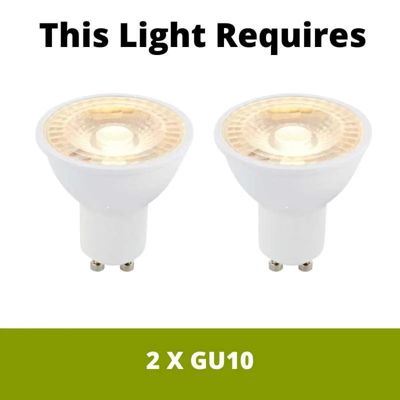 Amalfi 2 Light Black Adjustable Spotlight 35W