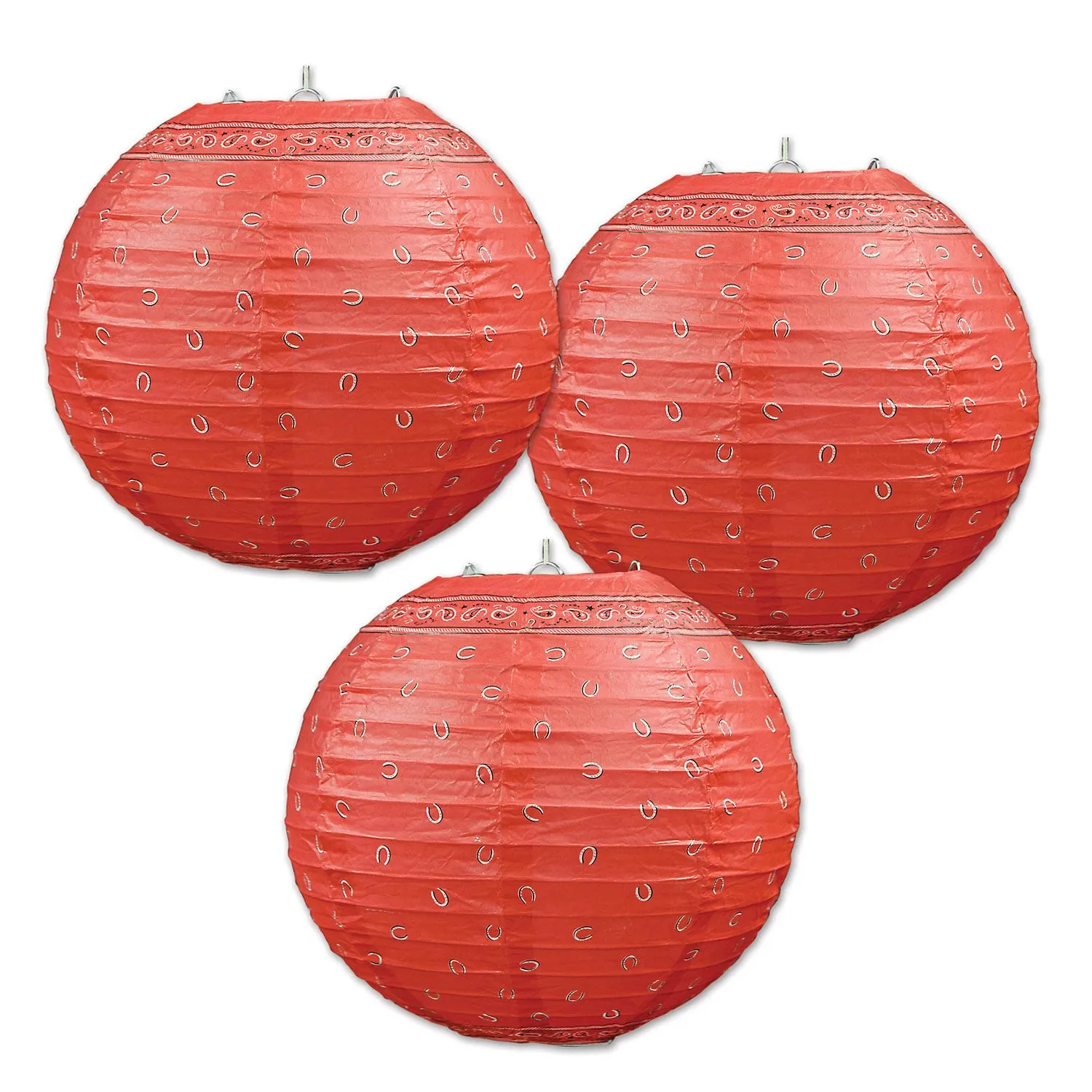 Bandana Party Paper Lanterns (3 per Package)