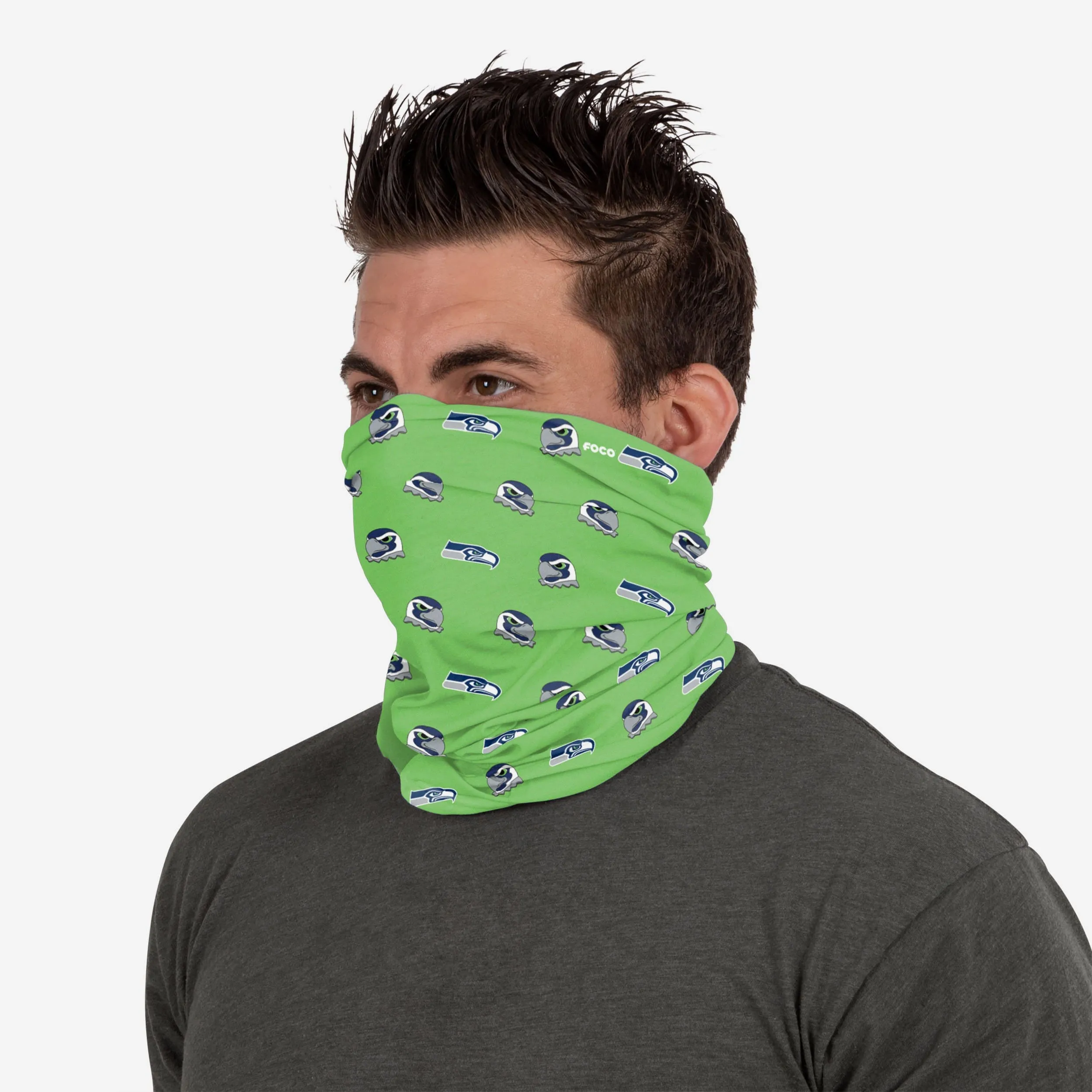Blitz Seattle Seahawks Mini Print Mascot Gaiter Scarf