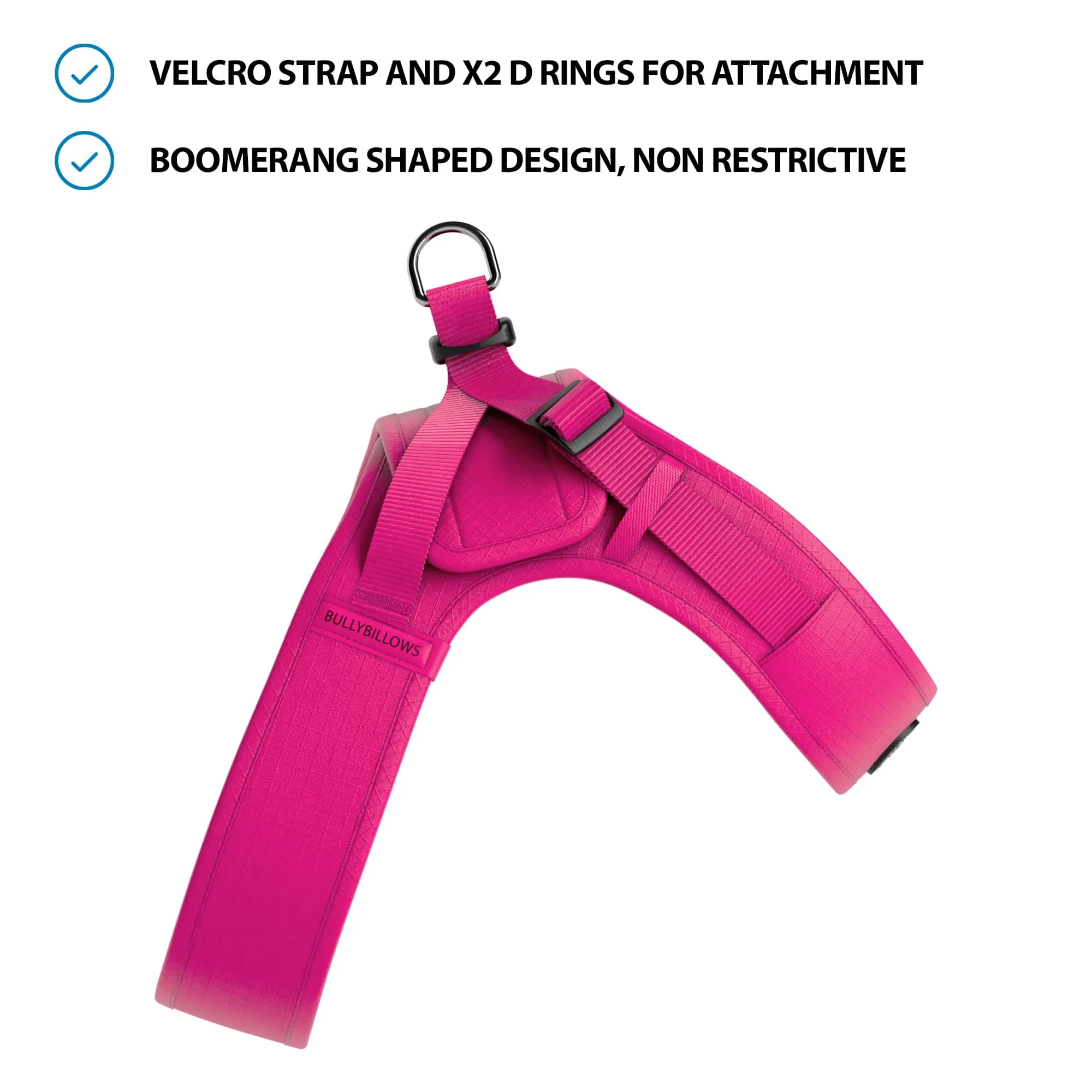 Boomerang Harness - XS-M Breeds - Carminerose