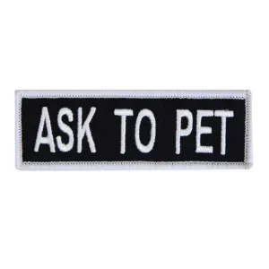 Boss Dog Tactical Harness Patch Ask to Pet, 6ea/Small