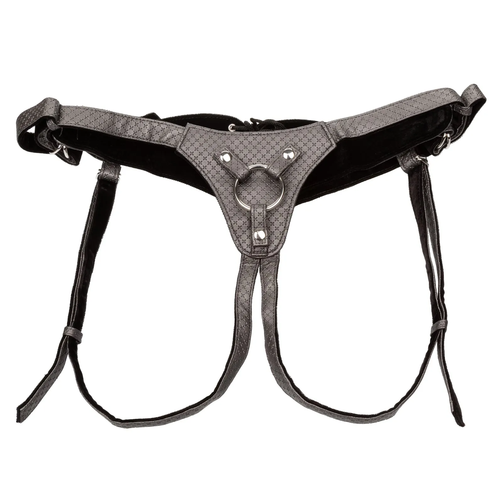CaleXOtics Her Royal Harness THE REGAL QUEEN Vegan Leather Corset Strap On Harness