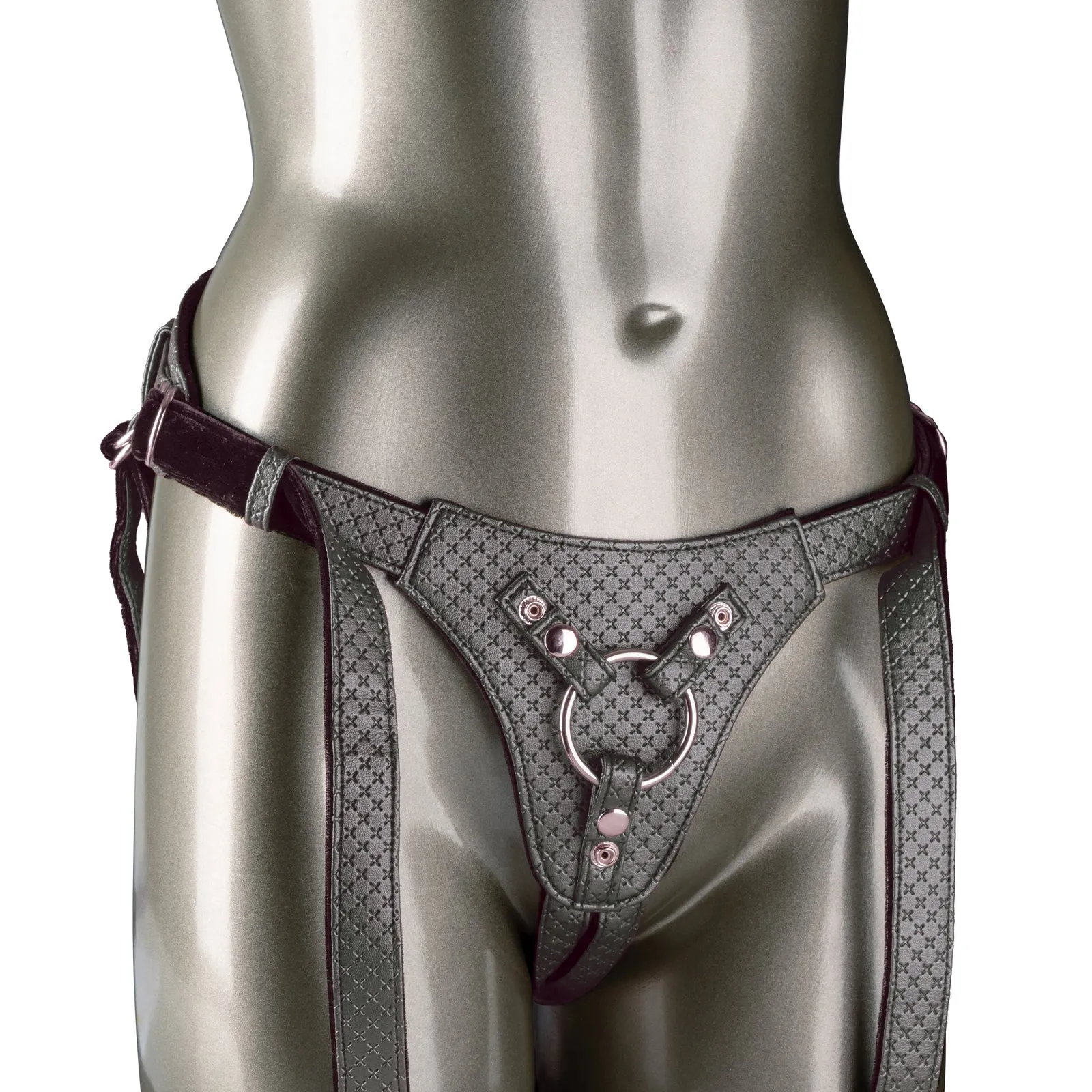 CaleXOtics Her Royal Harness THE REGAL QUEEN Vegan Leather Corset Strap On Harness