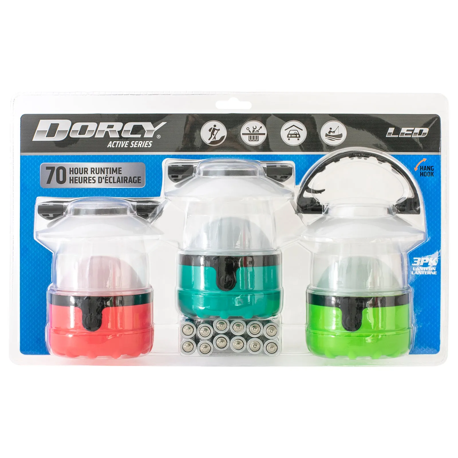 Dorcy 3-pack LED Mini Lanterns, Compact and Portable(41-3019)