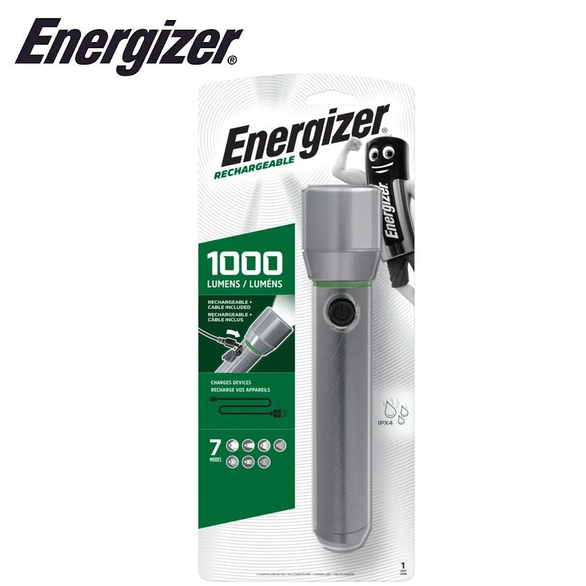 Energizer Usb Rech Vision Hd Metal Light 1000 Lum E301528000