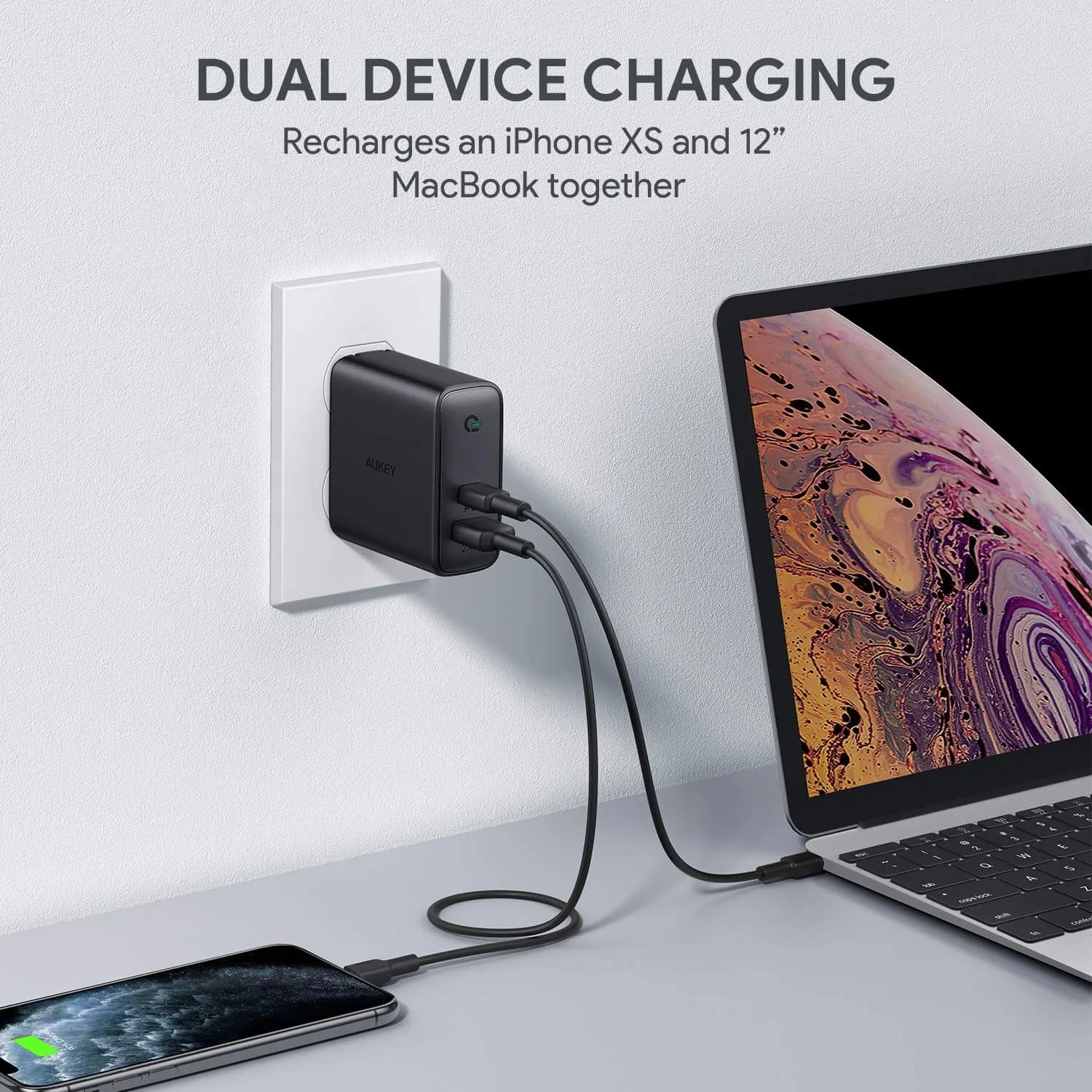 Focus Mix 60W Dual-Port PD Charger with Dynamic Detect PA-D3