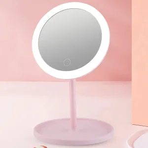 Illuminated Touch Control LED Makeup Mirror - Adjustable and Sleek Design