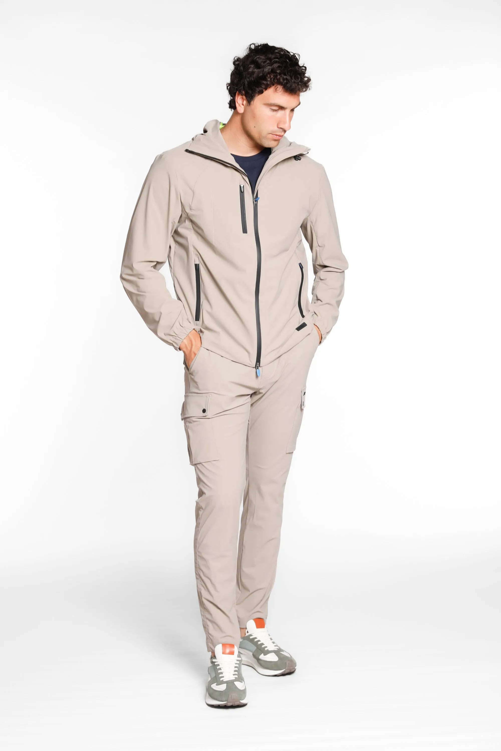 King Dynamic giubbotto uomo in jersey super tecnico con cappuccio