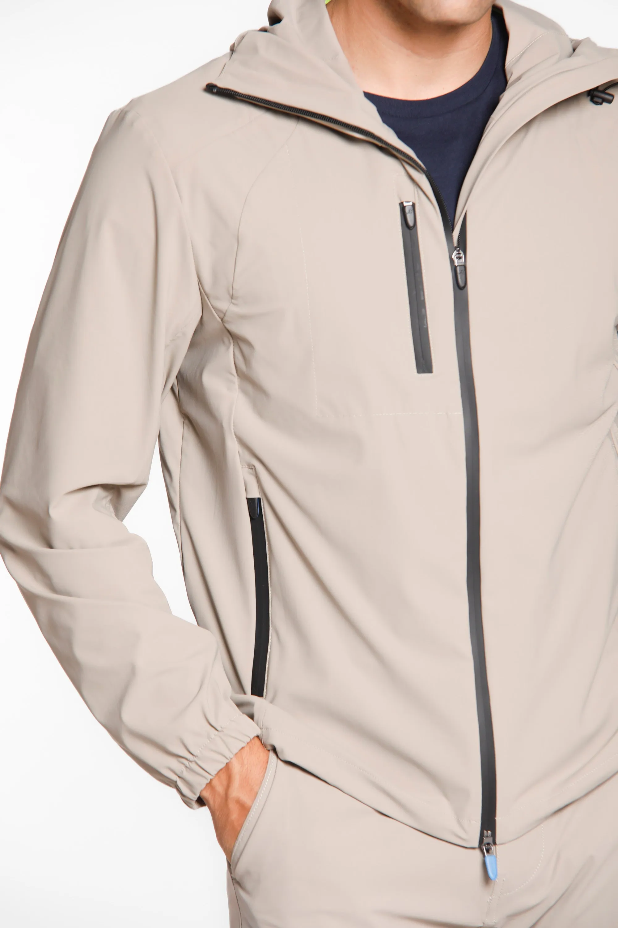 King Dynamic giubbotto uomo in jersey super tecnico con cappuccio