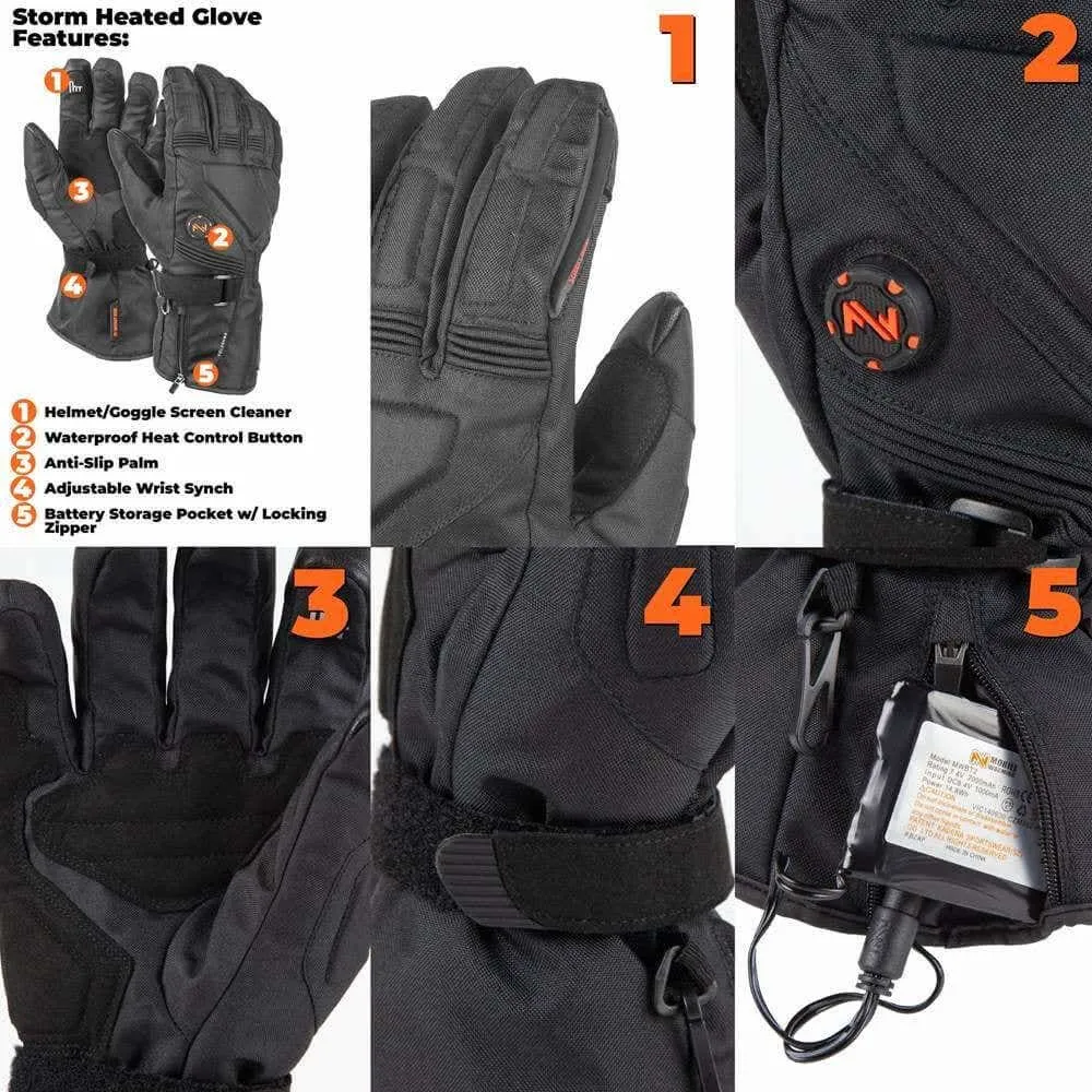 Mobile Warming Storm Glove 7.4V Heated Glove