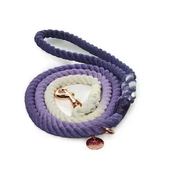 Natural Rope Leash - Purple Ombre