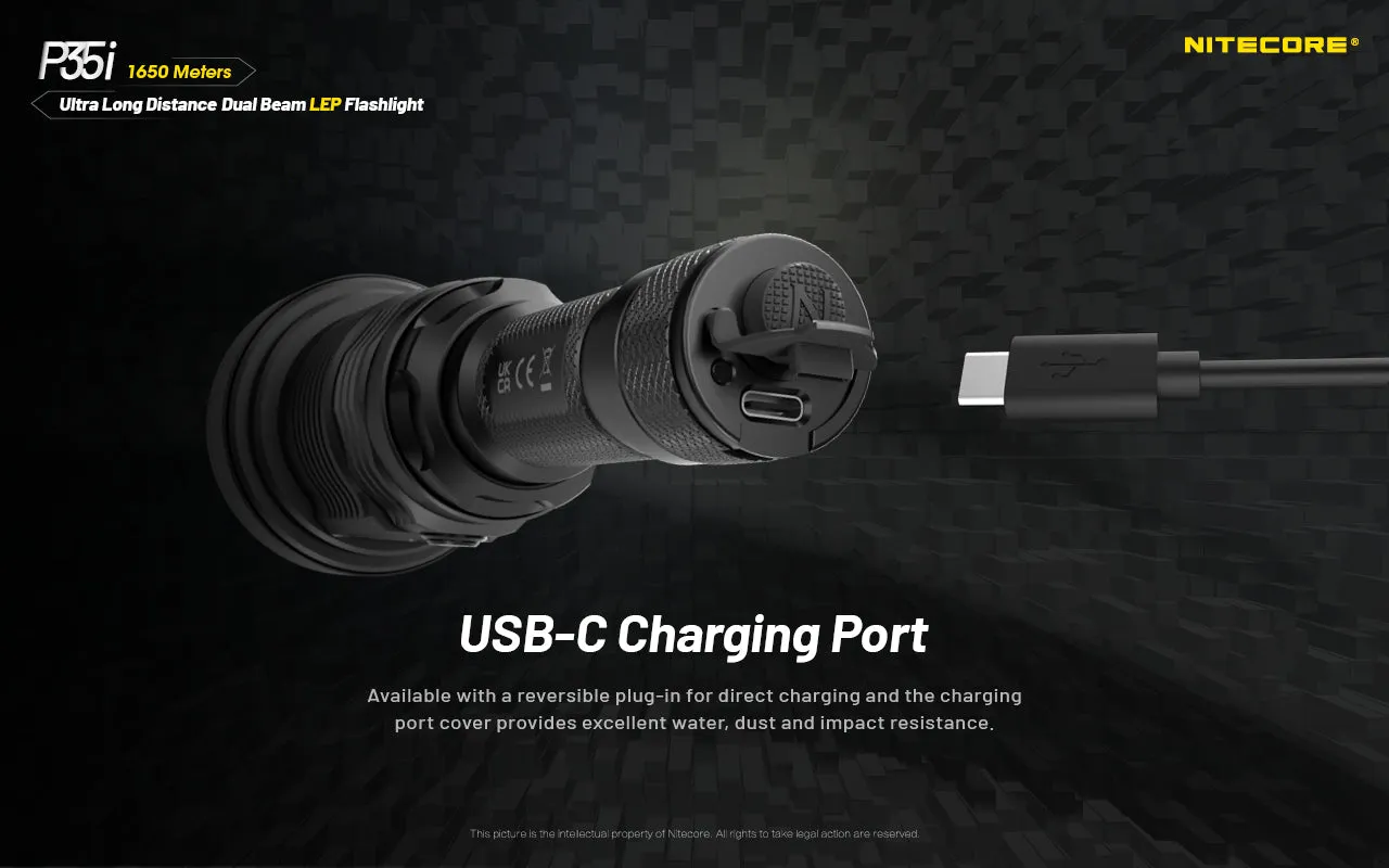 Nitecore P35i Flashlight | Ultra Long Distance Dual Beam LEP