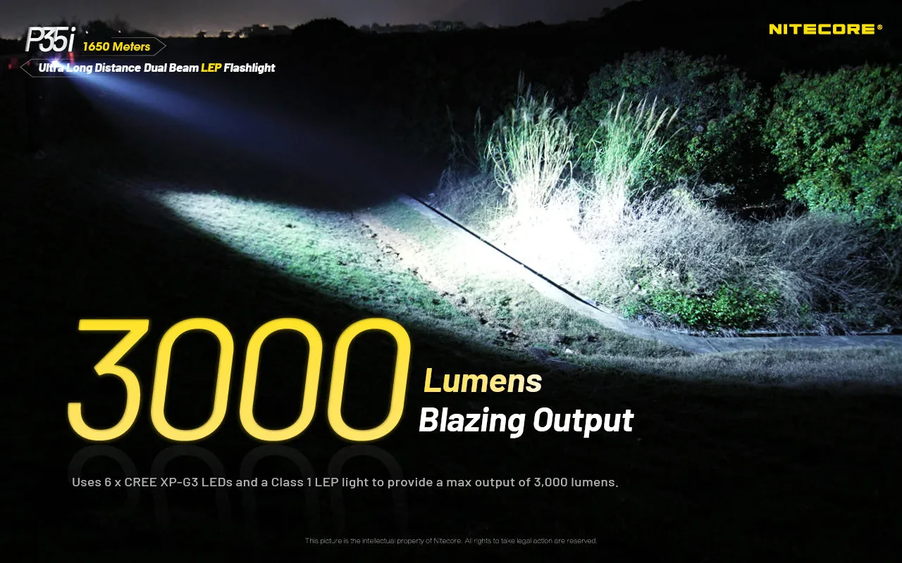 Nitecore P35i Flashlight | Ultra Long Distance Dual Beam LEP