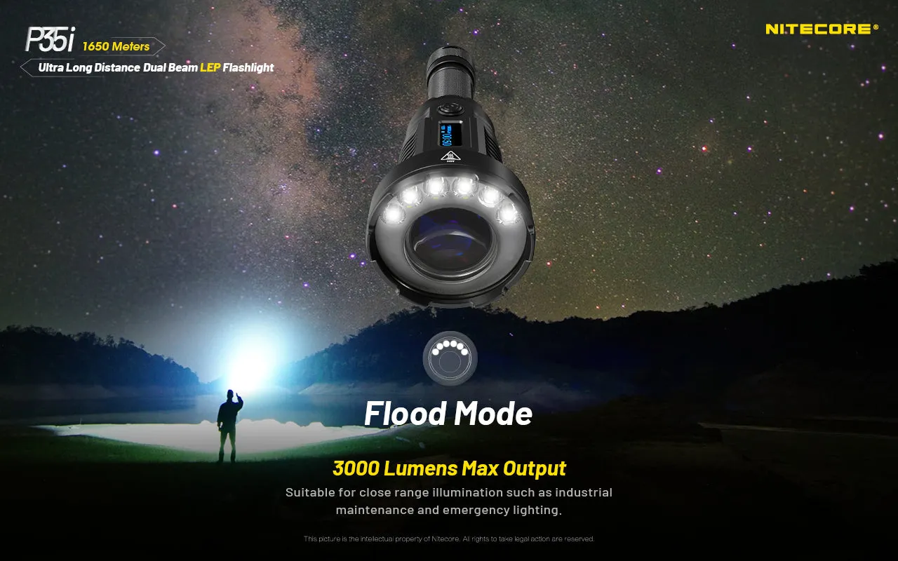 Nitecore P35i Flashlight | Ultra Long Distance Dual Beam LEP