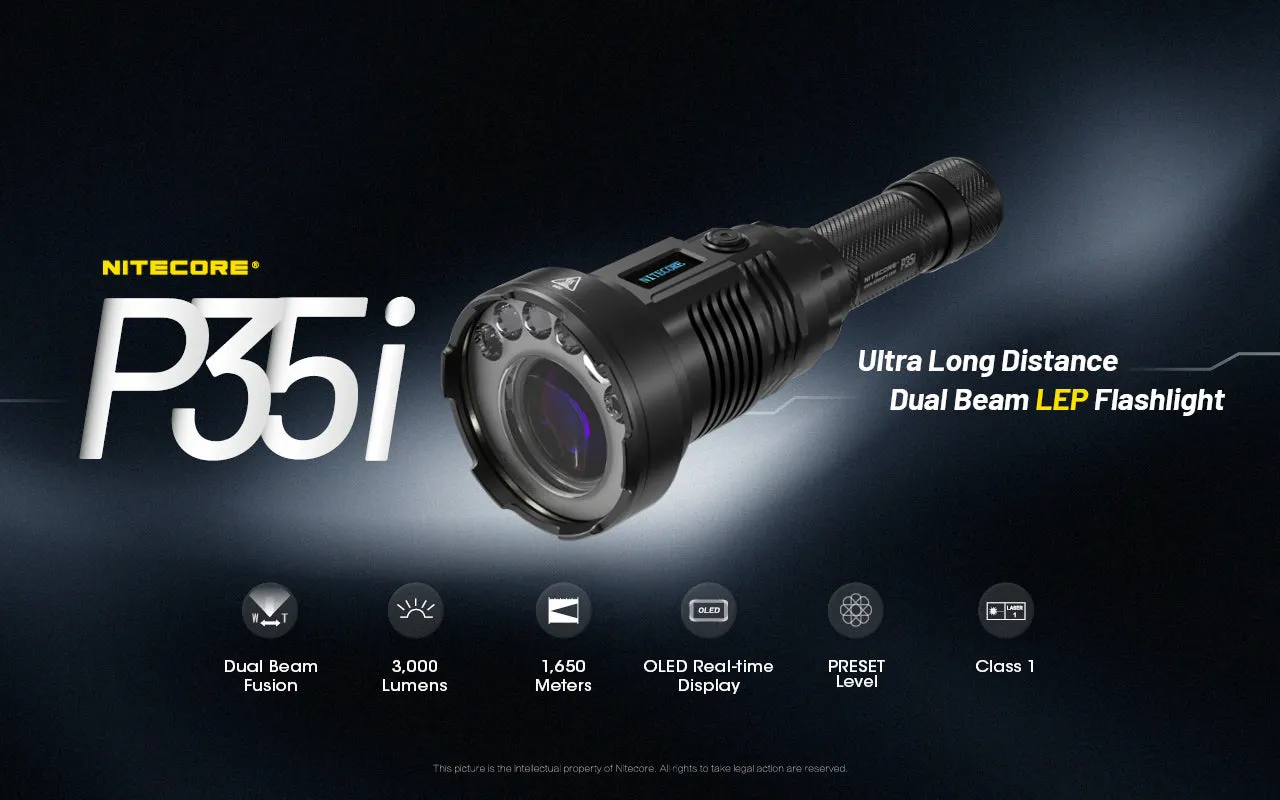 Nitecore P35i Flashlight | Ultra Long Distance Dual Beam LEP