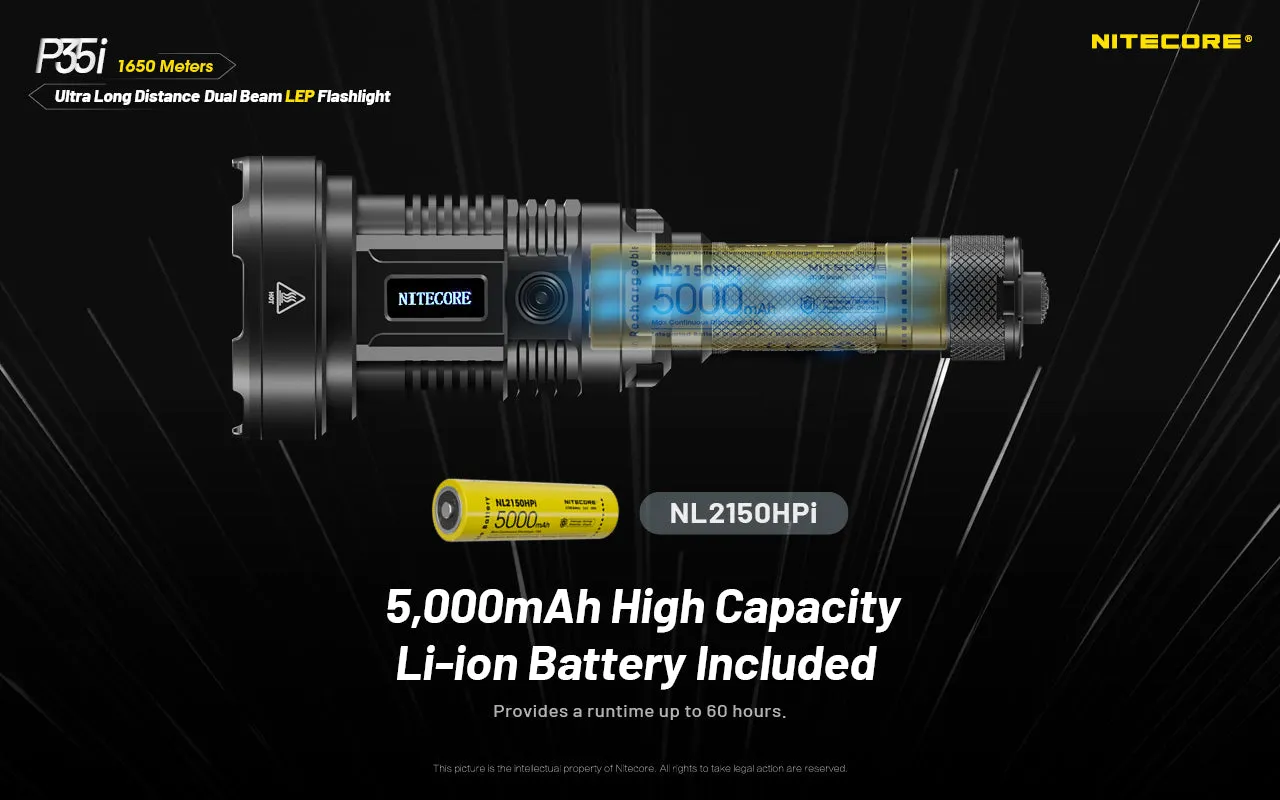 Nitecore P35i Flashlight | Ultra Long Distance Dual Beam LEP