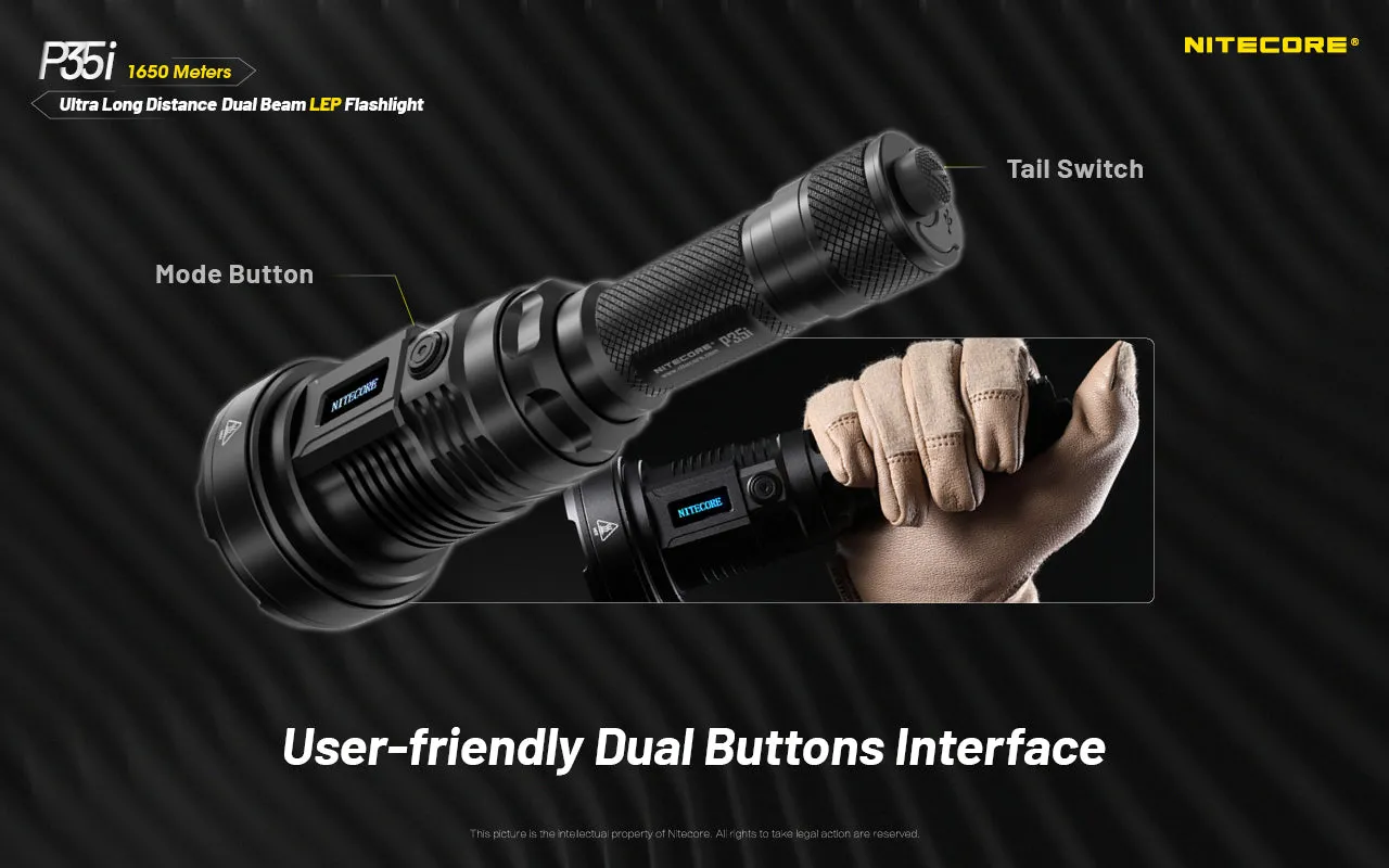 Nitecore P35i Flashlight | Ultra Long Distance Dual Beam LEP
