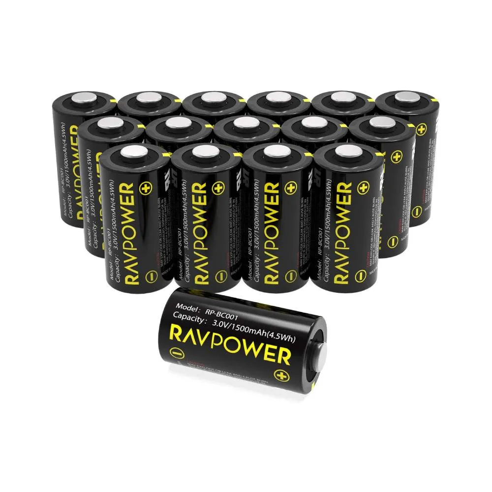RAVPower CR123A 3V Lithium Battery