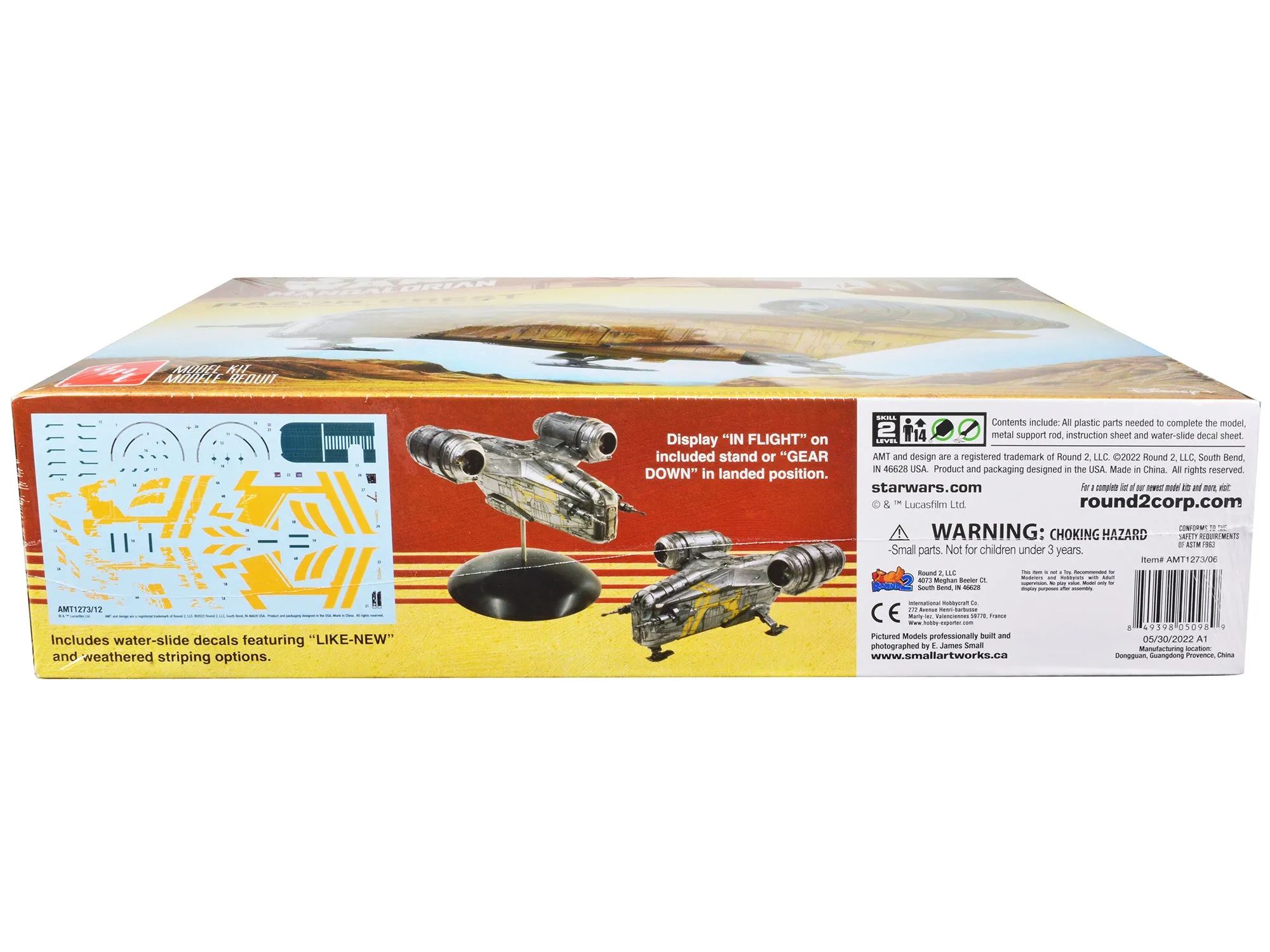 Skill 2 Model Kit Razor Crest Spaceship Star Wars: The Mandalorian 1/72 Scale Model by AMT