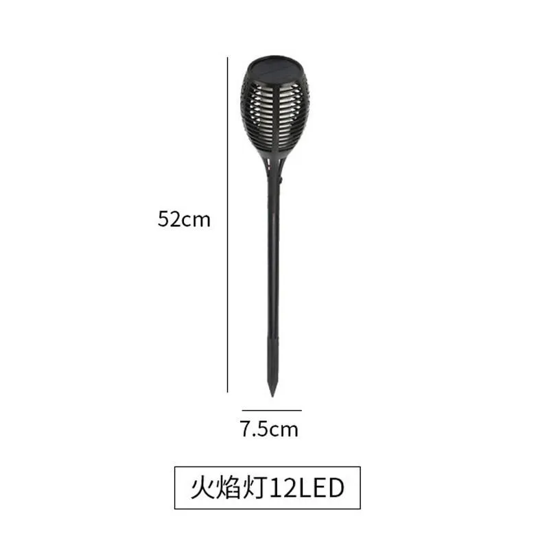 Solar Spot Light Waterproof Flickering Flames Torches Lights Outdoor Landscape Decoration Lighting Solar Spotlights Security Torch Light for Garden Patio Yard Driveway