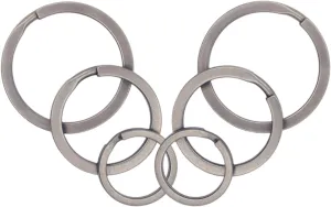 Titanium Key Rings - 6 Pieces in 3 Sizes for Keychains and Carabiners - Durable, Versatile, and Ideal for Everyday Use