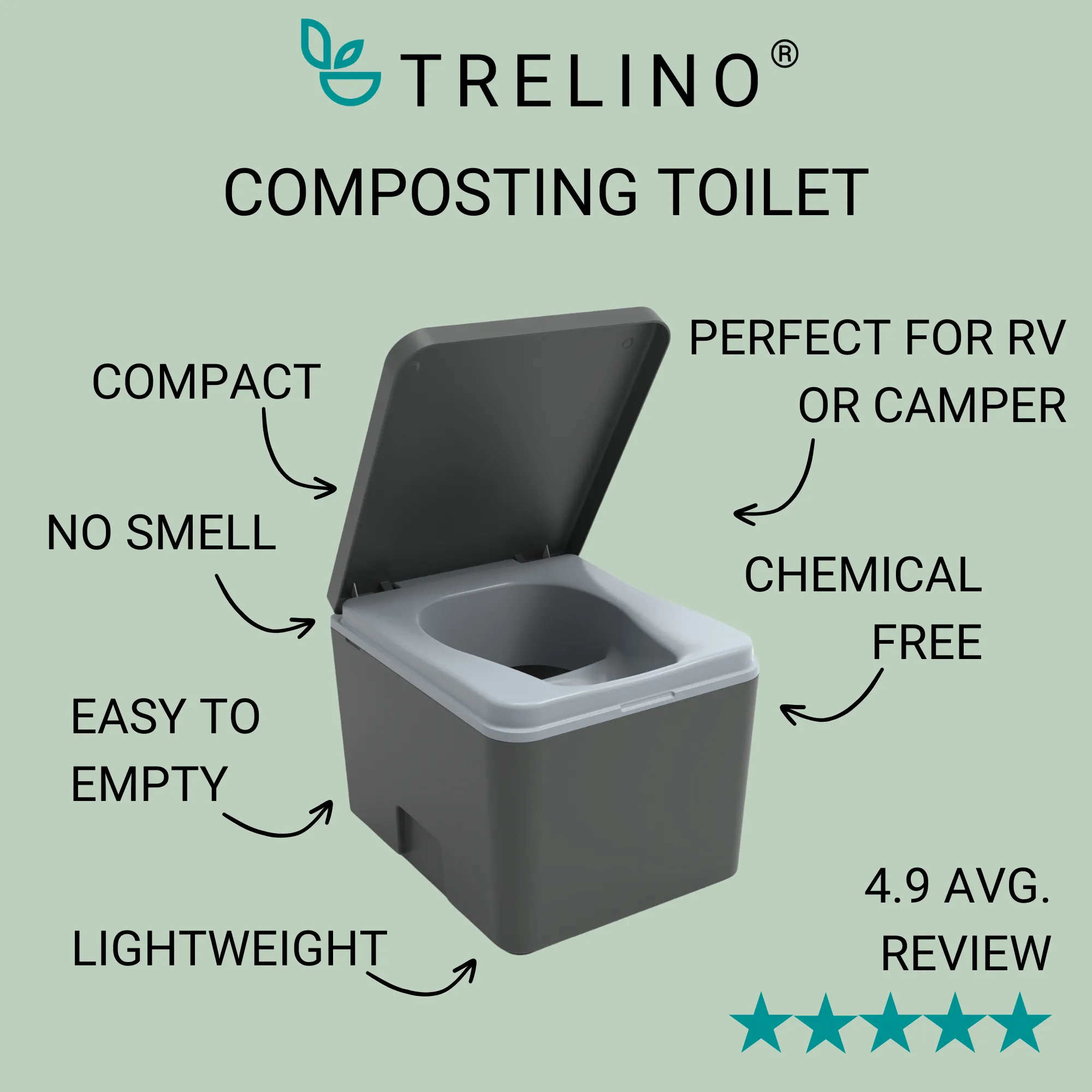 Trelino Evo S • Portable Composting Toilet