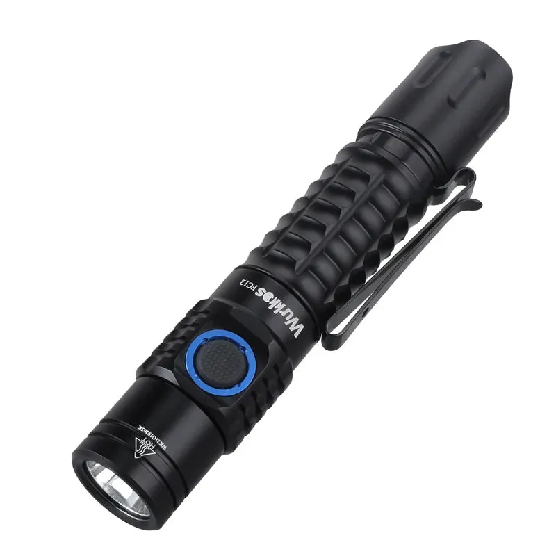 Wurkkos FC12 Rechargeable Torches Tactical Flashlights LED 18650 SFT40 2000lm ATR Power Indicator USB-C IPX8 EDC Camp Lighting